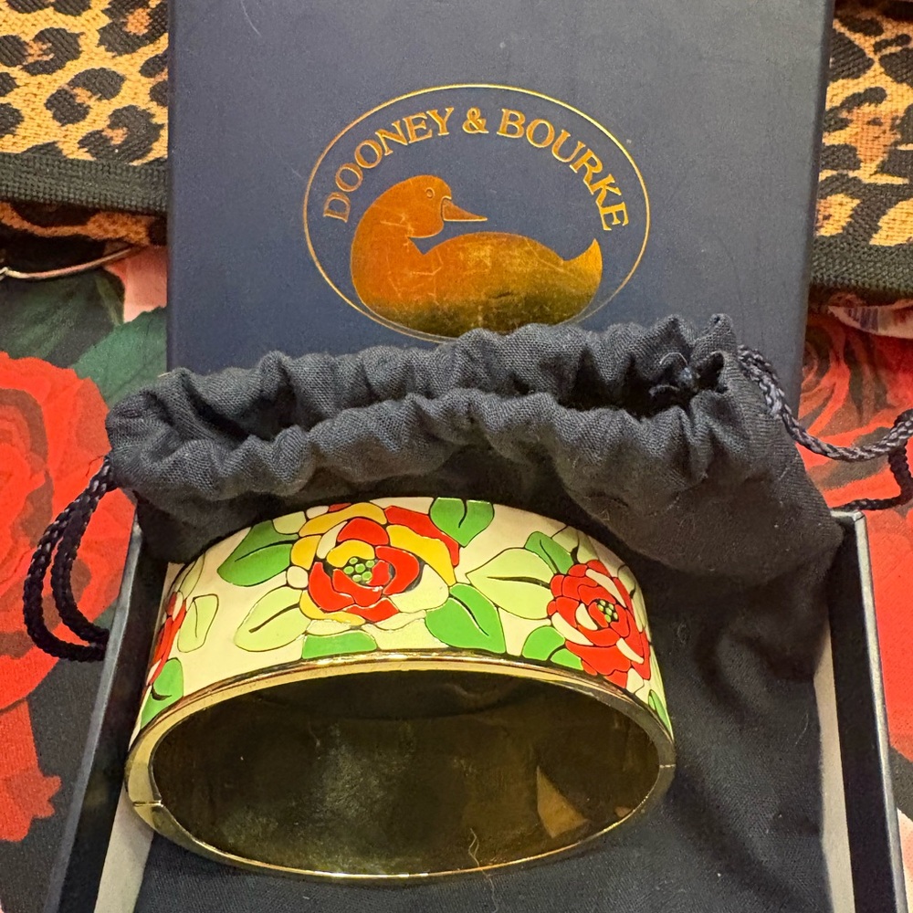 Dooney & Bourke rare Rose Garden Bangle Bracelet